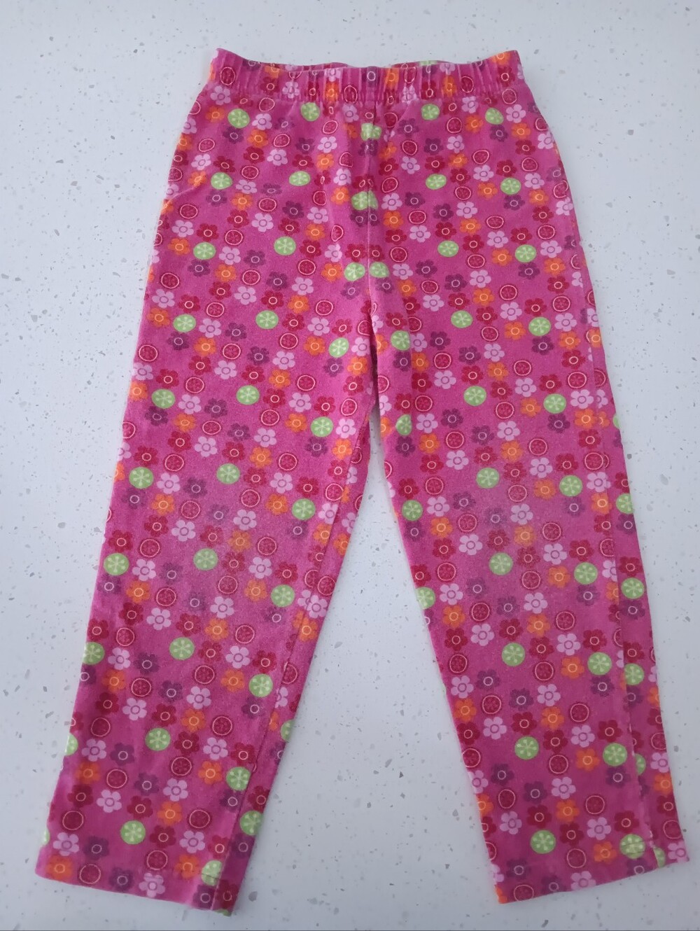 Girls' Pink Floral Multicolor Leggings Size 4T